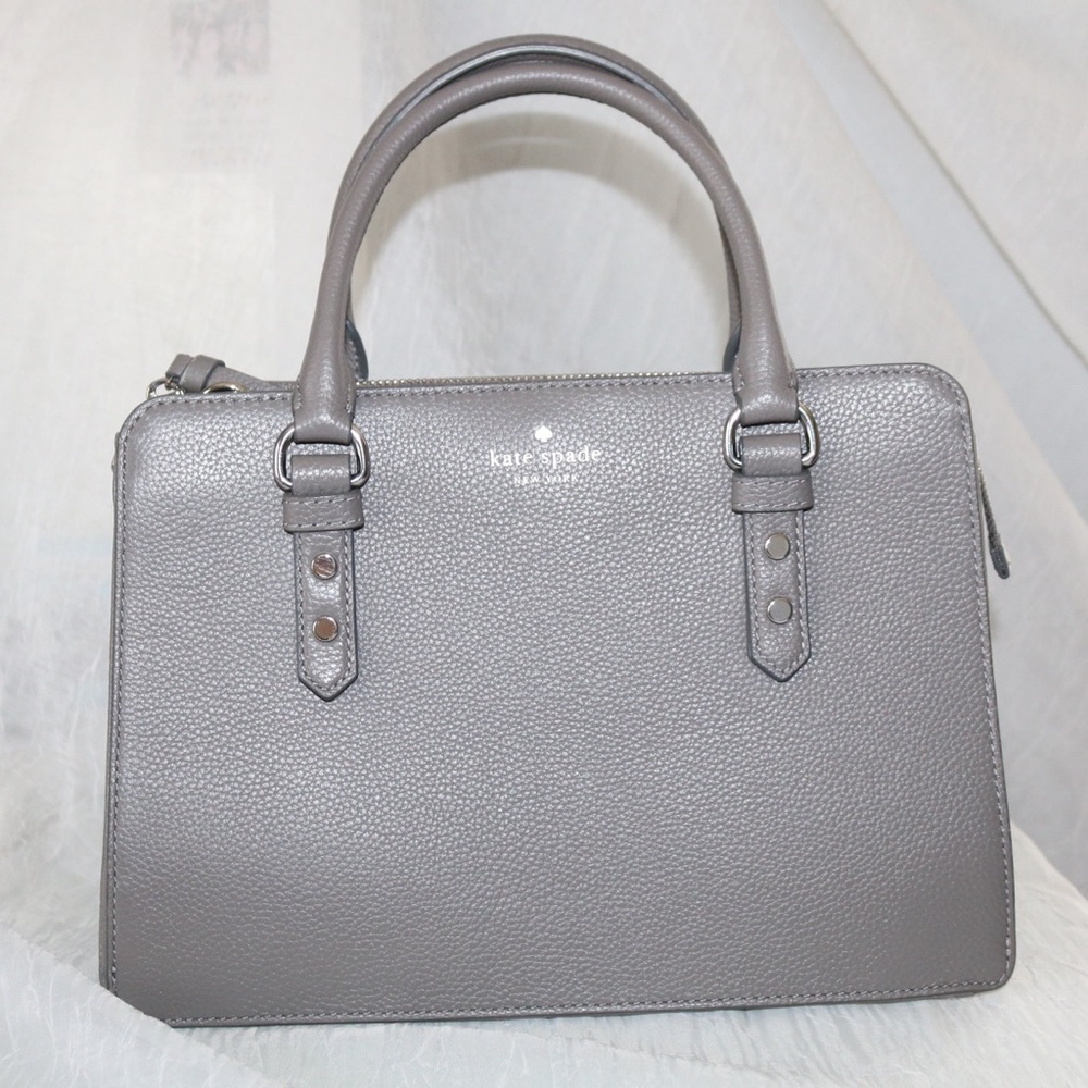 Kate Spade Shoulder Bag in Grey (Mulberry Street Lise Satchel)